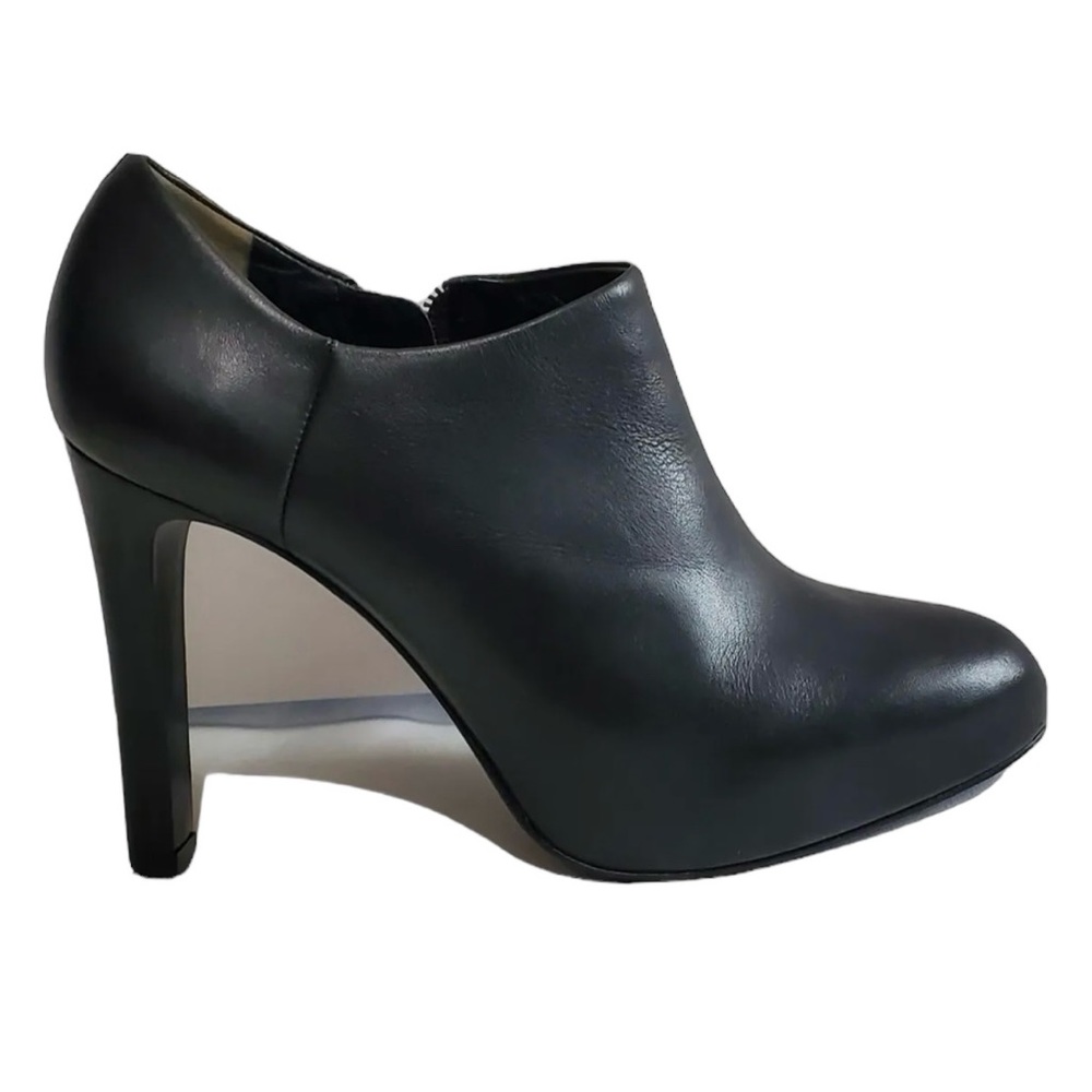 Tory Burch Black Leather Ankle Booties Cidnay Hidden Platform Size 6M
